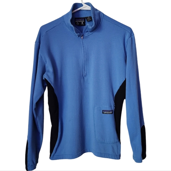 PATAGONIA‎ x VINTAGE 90's USA Made 1/4 Zip Regulator Fleece Jacket in blue M - Picture 1 of 7